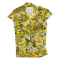 YING LAI Womens Printed Top Yellow Crazy Pattern L