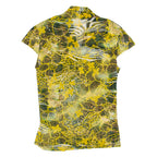YING LAI Womens Printed Top Yellow Crazy Pattern L