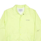 CARHARTT WIP Mens Yellow Coach Jacket S Nylon Button Plain Lightweight Sport