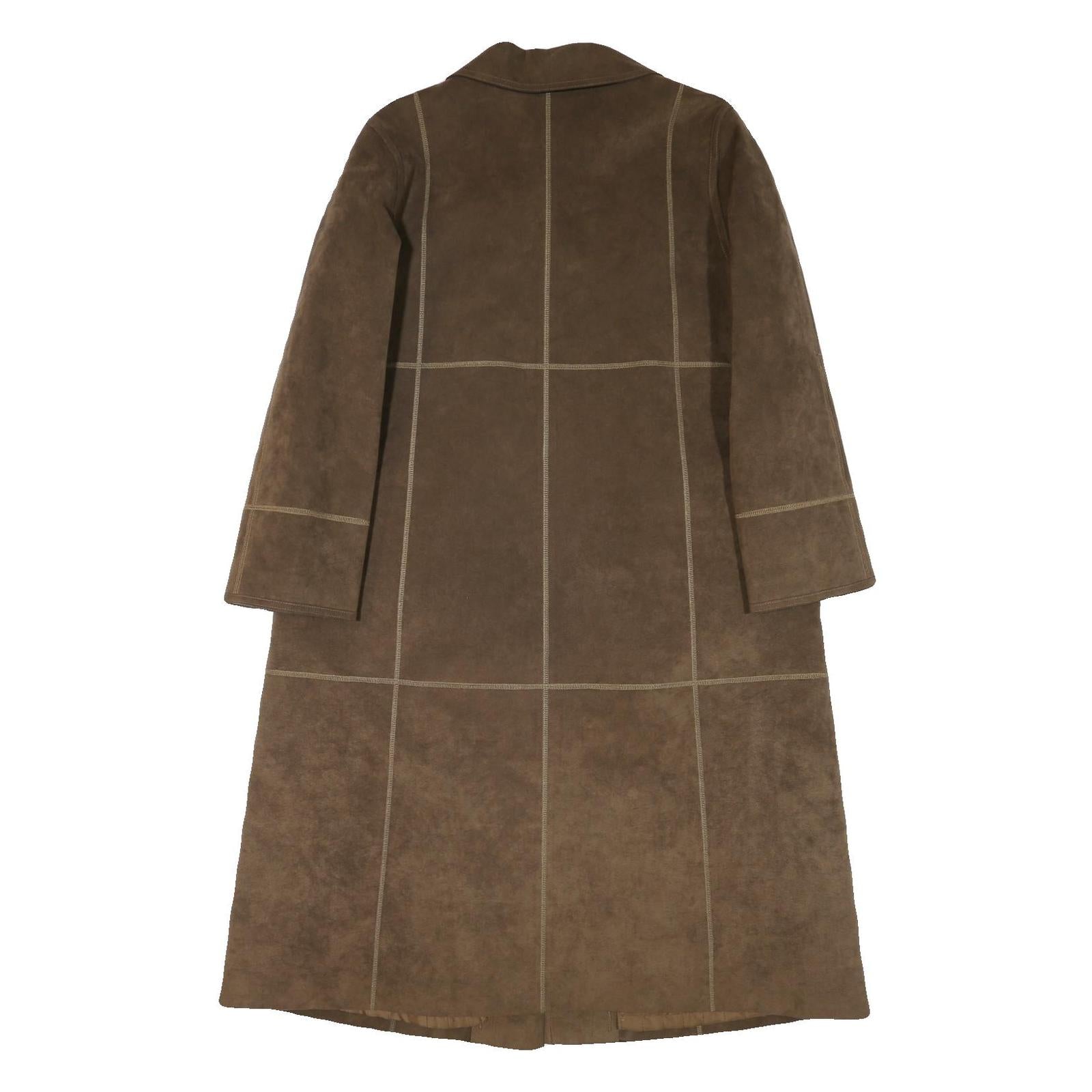 SMARTI Womens Brown Button Jacket L Polyester Blend Plain Stylish Detail