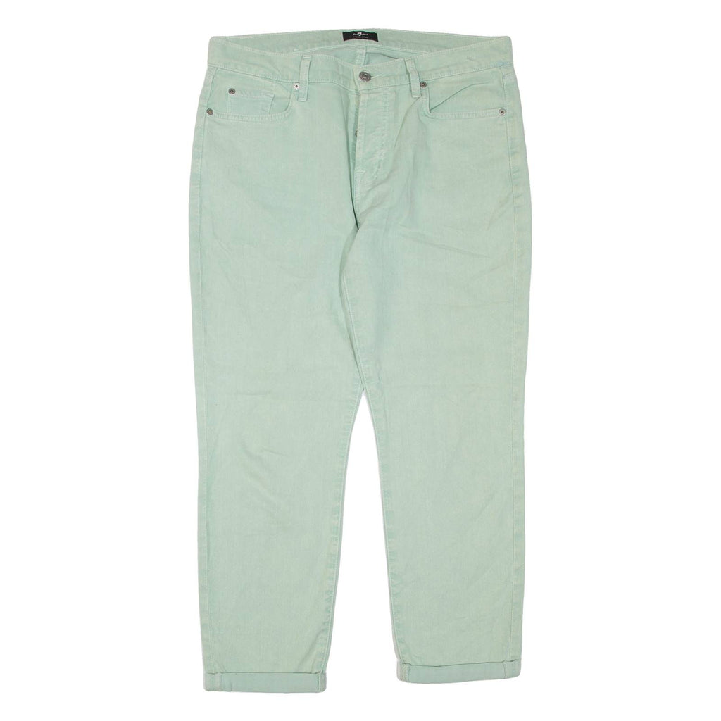 7 FOR ALL MANKIND Womens Jeans Green Regular Tapered W33 L26