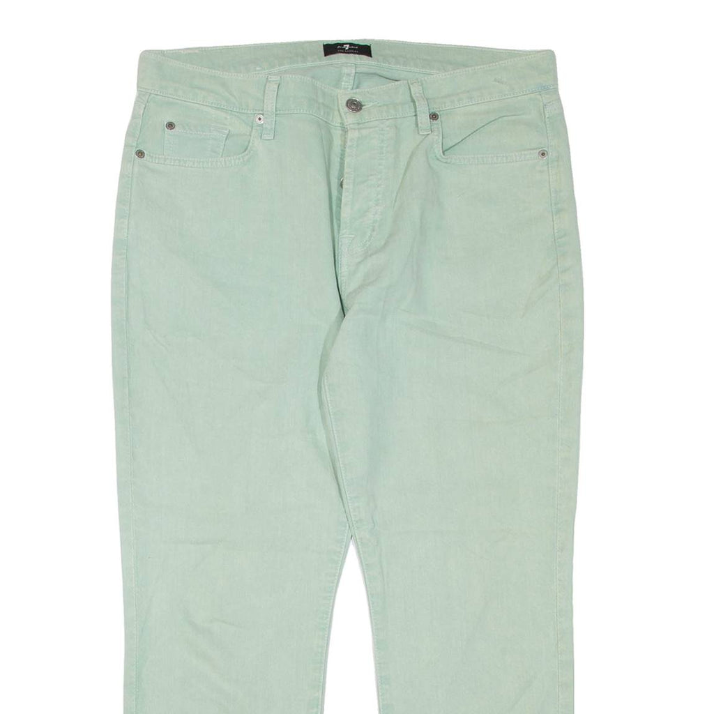 7 FOR ALL MANKIND Womens Jeans Green Regular Tapered W33 L26