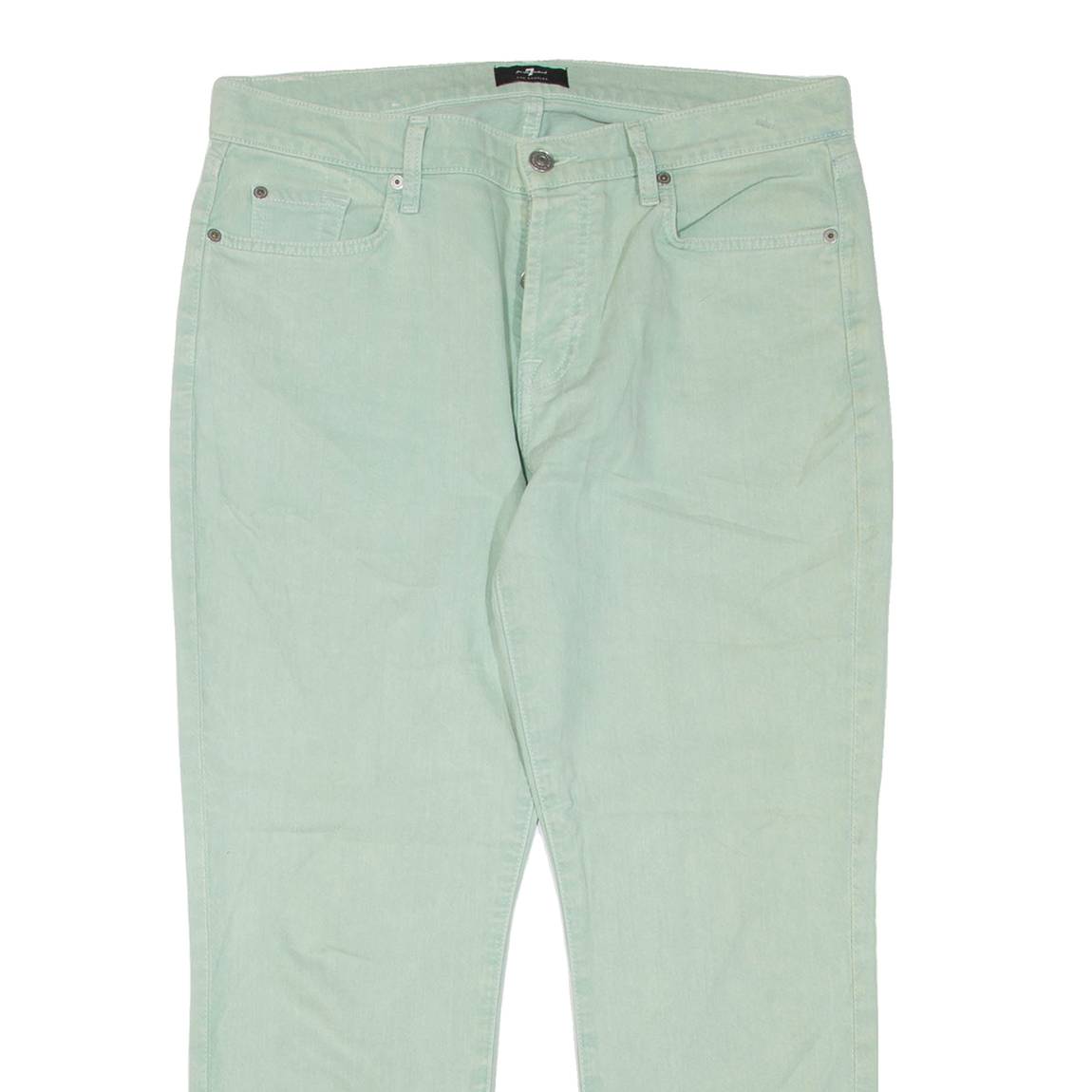 7 FOR ALL MANKIND Womens Jeans Green Regular Tapered W33 L26