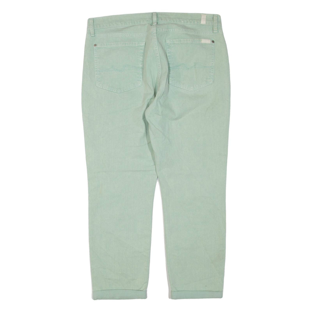 7 FOR ALL MANKIND Womens Jeans Green Regular Tapered W33 L26