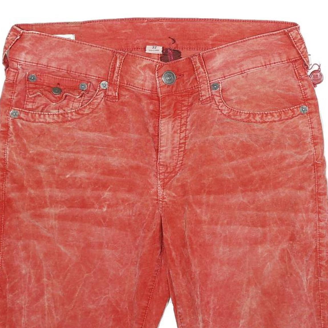 TRUE RELIGION Womens Shorts Red Casual M W32 Cotton Blend