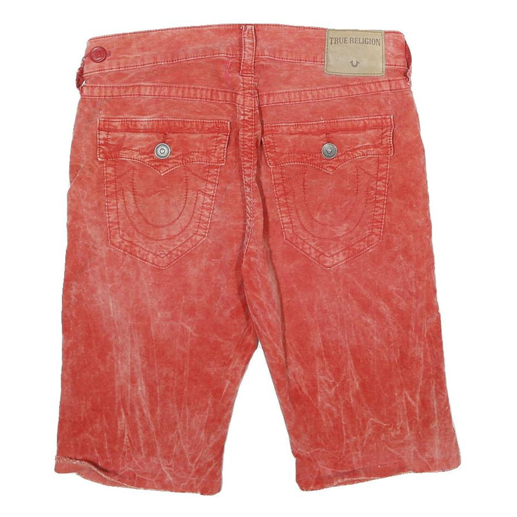 TRUE RELIGION Womens Shorts Red Casual M W32 Cotton Blend