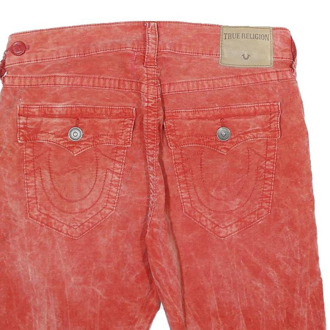 TRUE RELIGION Womens Shorts Red Casual M W32 Cotton Blend