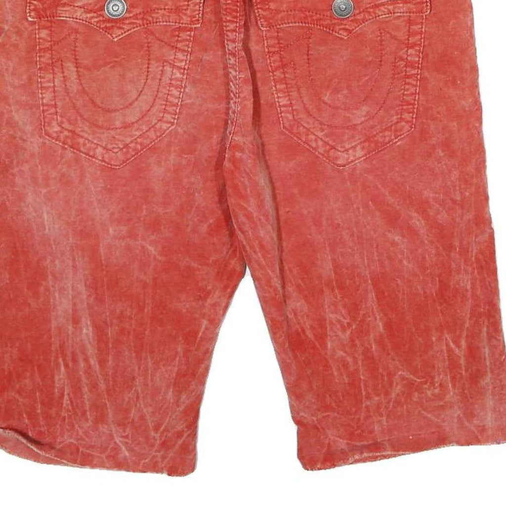 TRUE RELIGION Womens Shorts Red Casual M W32 Cotton Blend