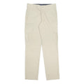 DICKIES Mens Cotton Blend Beige Slim Straight Trousers W31 L32 Workwear Zip