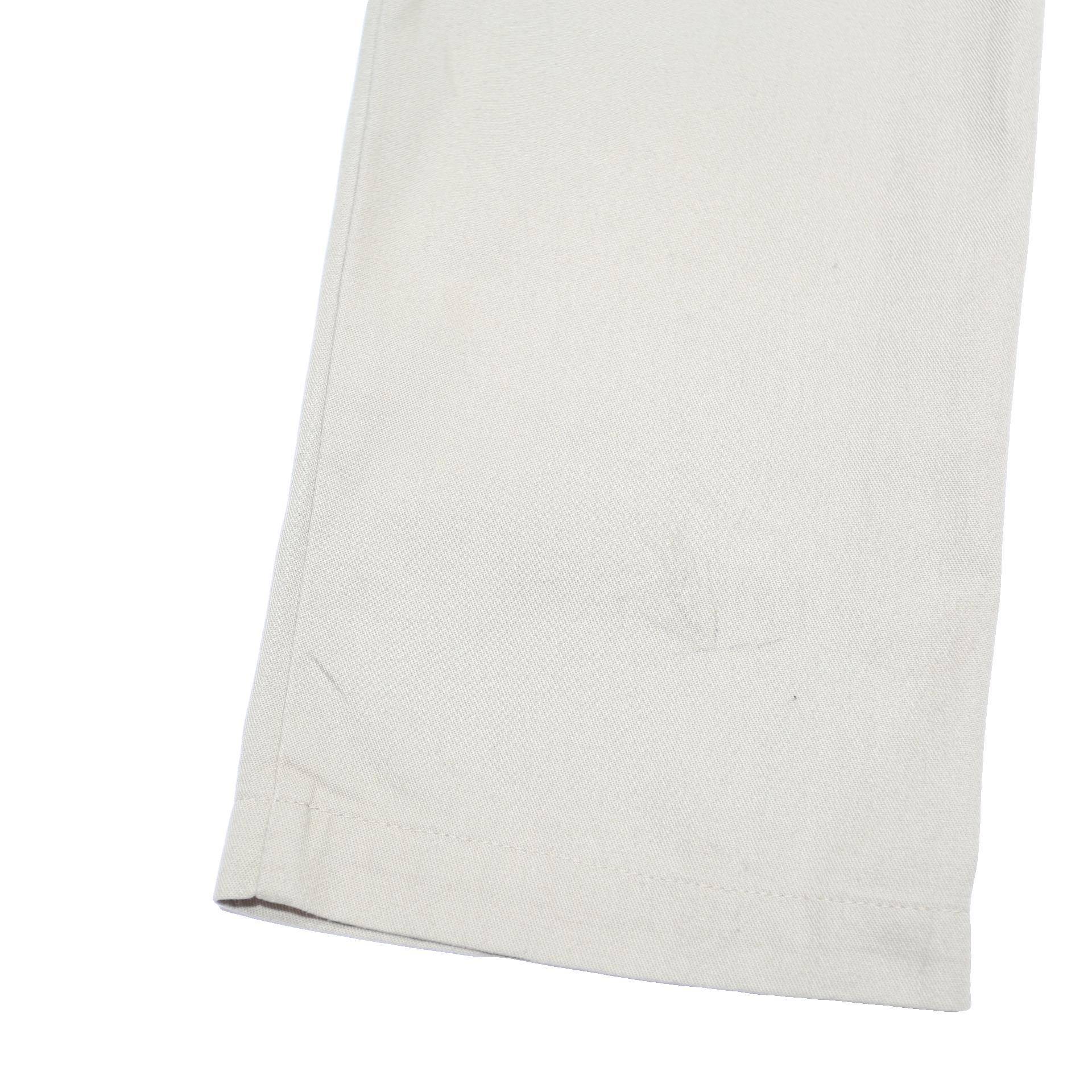 DICKIES Mens Cotton Blend Beige Slim Straight Trousers W31 L32 Workwear Zip