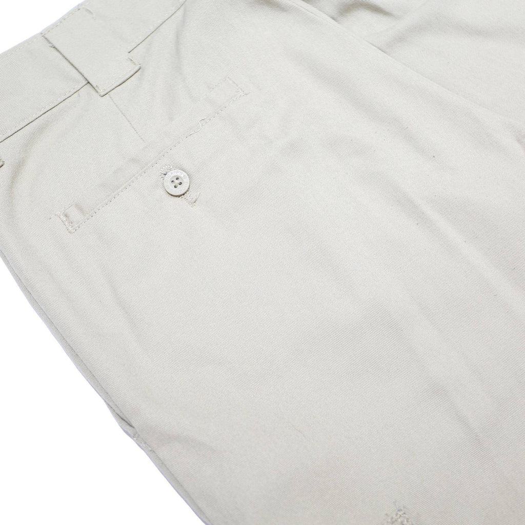 DICKIES Mens Cotton Blend Beige Slim Straight Trousers W31 L32 Workwear Zip