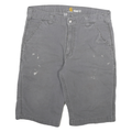 CARHARTT Mens Grey Casual Relaxed Fit L W32 Cotton Blend Shorts