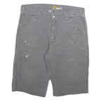 CARHARTT Mens Grey Casual Relaxed Fit L W32 Cotton Blend Shorts