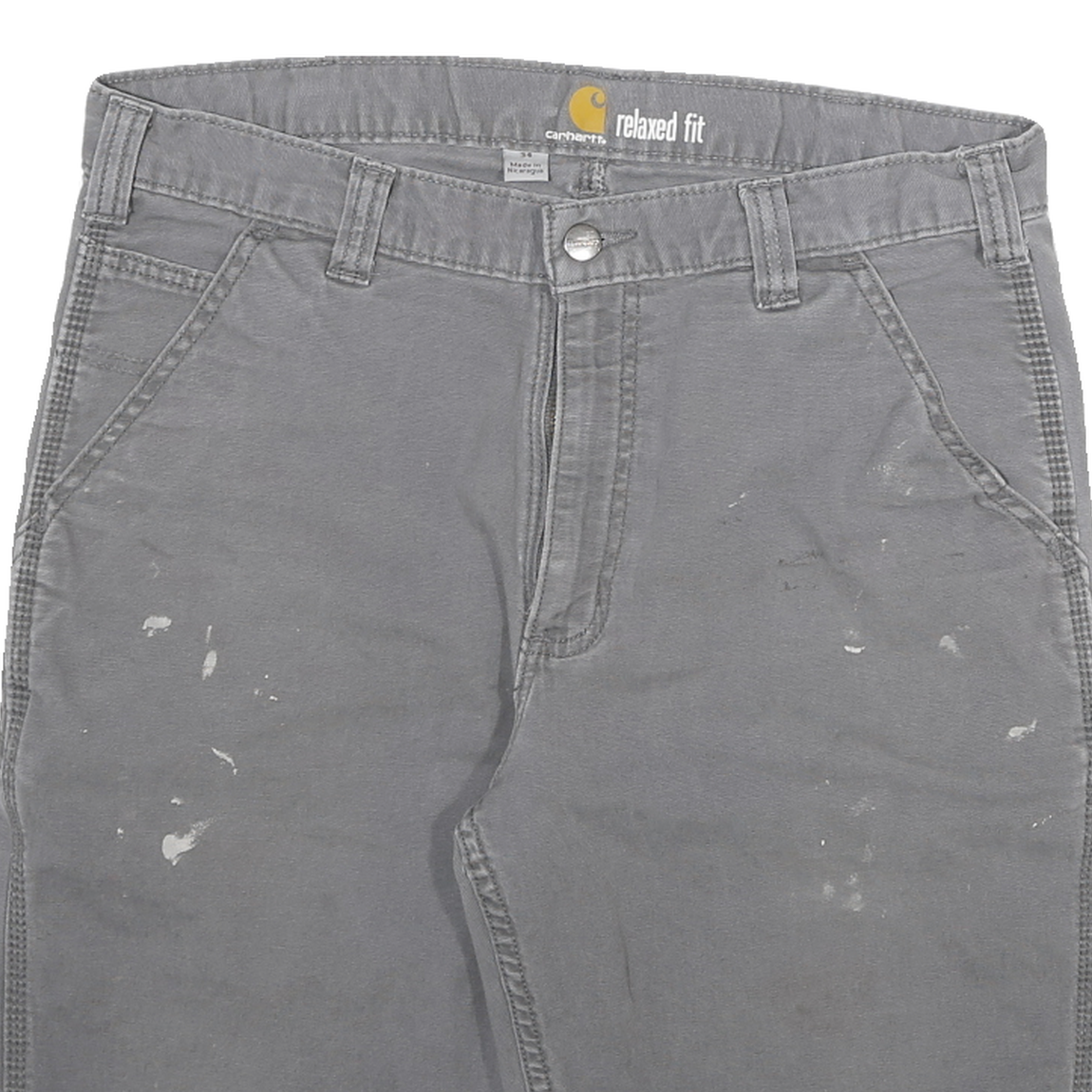 CARHARTT Mens Grey Casual Relaxed Fit L W32 Cotton Blend Shorts