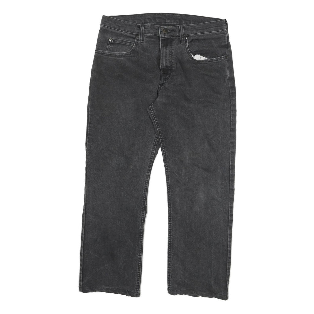 DICKIES Mens Regular Fit Black Denim Jeans W32 L26 Zip Closure Casual Workwear