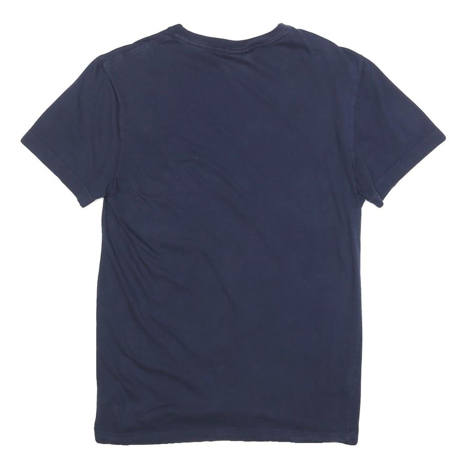LACOSTE Mens Navy Blue Classic T-Shirt S Short Sleeve Crew Neck Cotton Blend