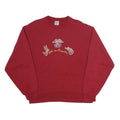 JERZEES Mens Red Angels Embroidered Crew Neck L Cotton Blend Sweatshirt