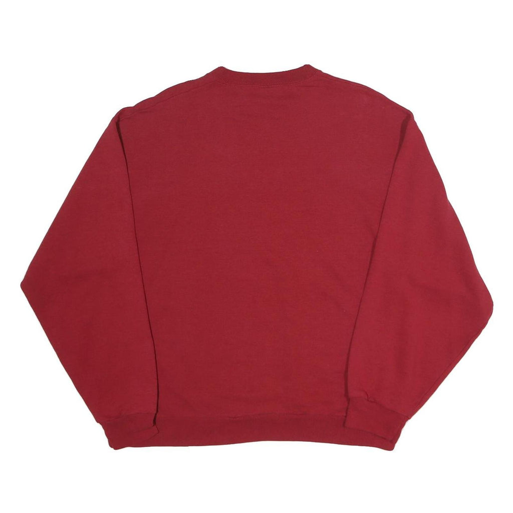 JERZEES Mens Red Angels Embroidered Crew Neck L Cotton Blend Sweatshirt