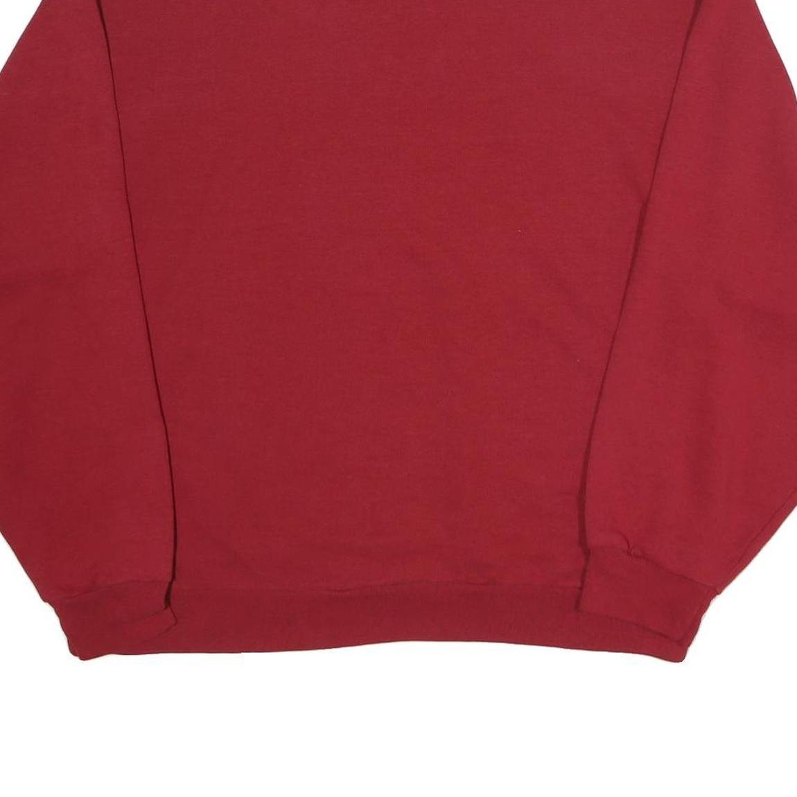 JERZEES Mens Red Angels Embroidered Crew Neck L Cotton Blend Sweatshirt