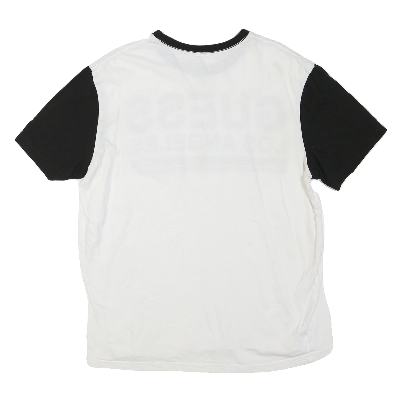 GUESS Womens White & Black Los Angeles Graphic T-Shirt 2XL Short Sleeve Crew