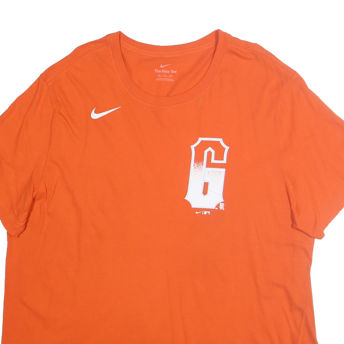 NIKE Womens Orange Graphic T-Shirt 2XL Short Sleeve Crew Neck Sports Casual