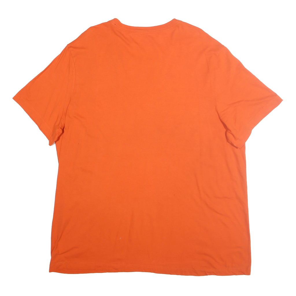 NIKE Womens Orange Graphic T-Shirt 2XL Short Sleeve Crew Neck Sports Casual