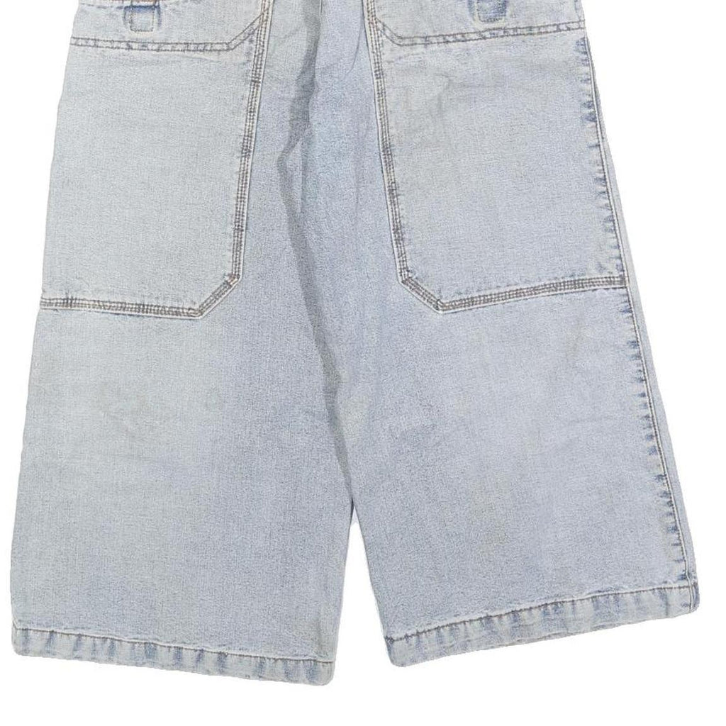 SUNHING Womens Denim Casual Blue XS W26 Wide Leg Cotton Blend Shorts