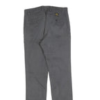 RIFLE Womens Cotton Blend Grey Slim Straight Trousers W30 L32 Stylish