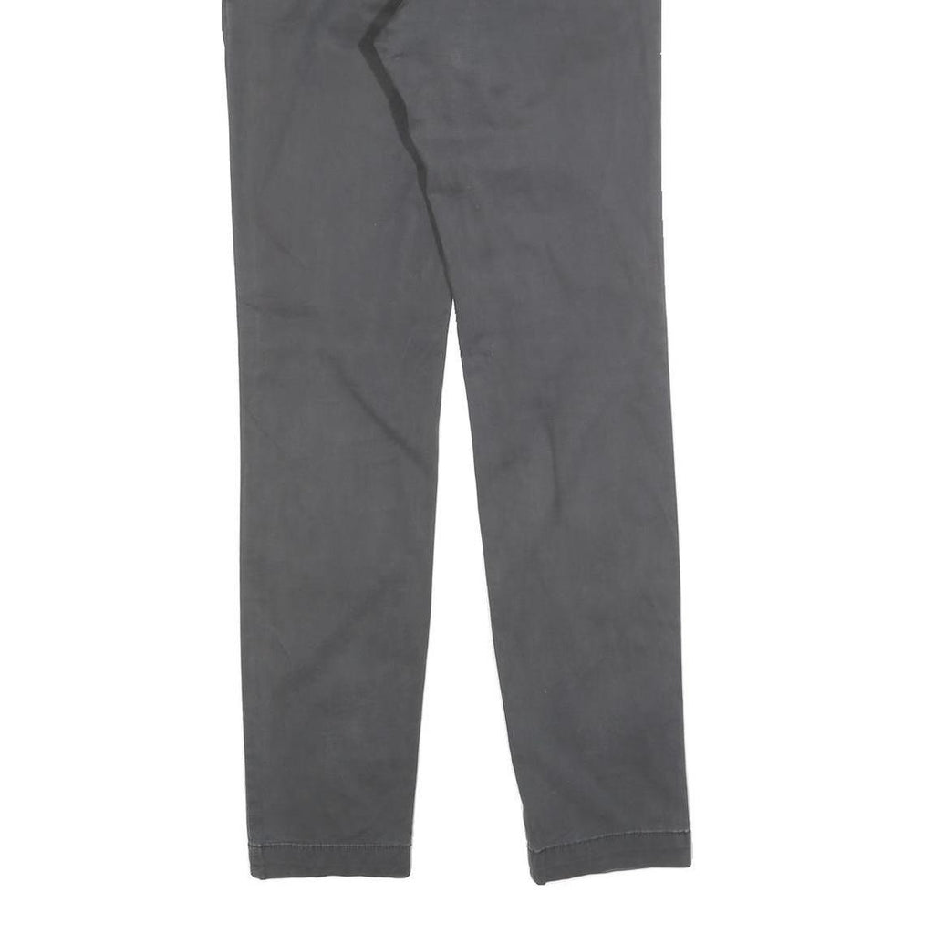 RIFLE Womens Cotton Blend Grey Slim Straight Trousers W30 L32 Stylish