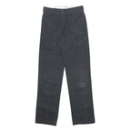 DICKIES Mens Cotton Blend Black Regular Straight Trousers W30 L34 Workwear