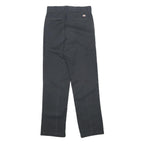 DICKIES Mens Cotton Blend Black Regular Straight Trousers W30 L34 Workwear