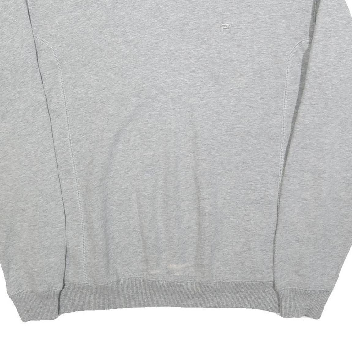 FILA Mens Grey Cotton Blend Crew Neck L Sweatshirt Classic Logo