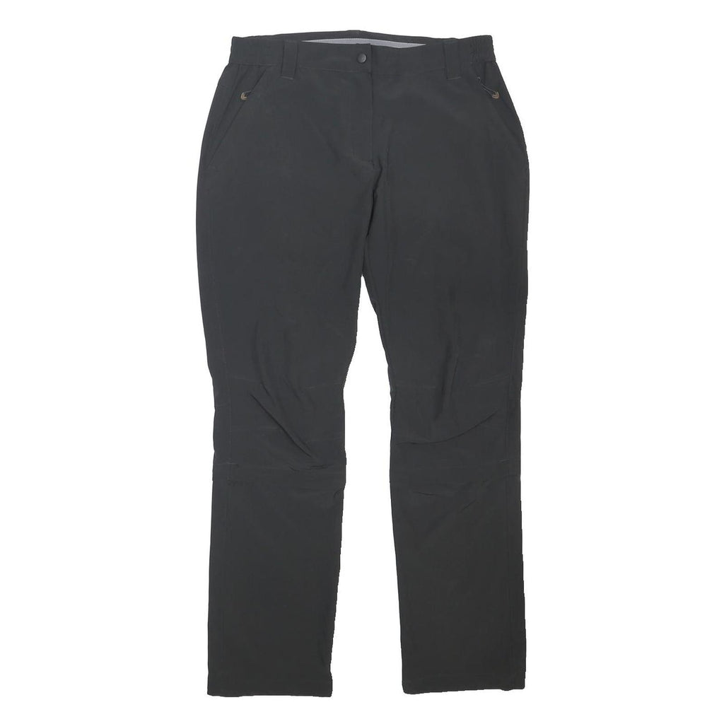 MANOR Womens Polyester Blend Black Regular Fit Straight Leg Trousers W32 L31