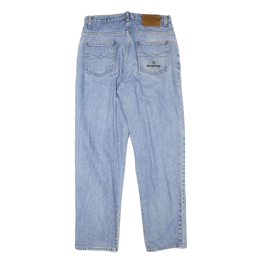 MCGREGOR Mens Jeans Blue Regular Straight Denim Light W31 L31 Classic Fit Zip
