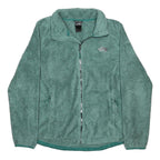 THE NORTH FACE Womens Green Fleece Zip Jacket L Polyester Outdoor Casual Warm
