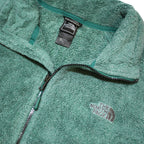 THE NORTH FACE Womens Green Fleece Zip Jacket L Polyester Outdoor Casual Warm
