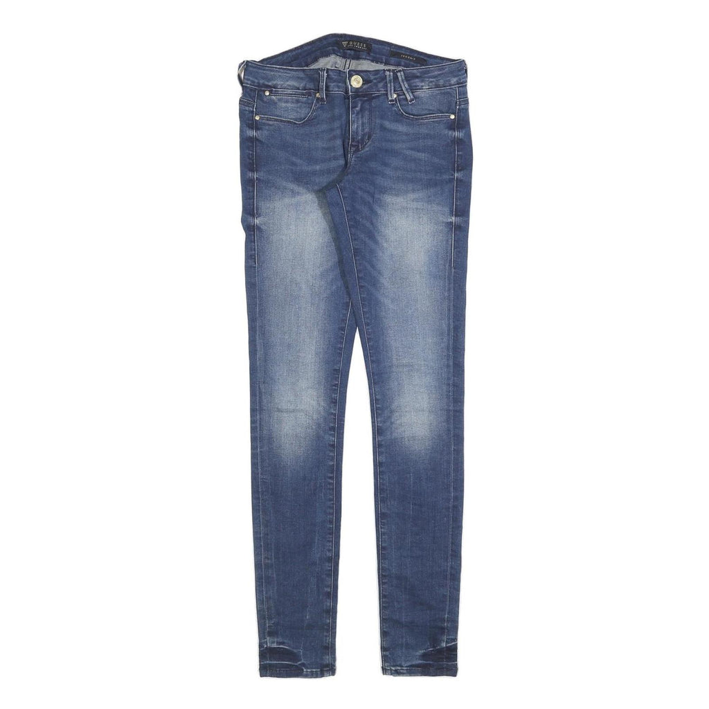 GUESS Womens Jeans Blue Slim Skinny Denim Medium W28 L30 Stretch Zip Fly