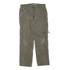 CARHARTT Mens Jeans Beige Regular Straight Cotton Blend W33 L32 Workwear Zip