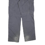 CARHARTT Mens Cotton Blend Grey Regular Cargo Trousers W36 L34 Workwear Zip
