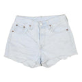 LEVI'S Womens Shorts Light Blue Denim Plain S W25 Casual Summer Frayed Hem