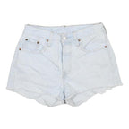 LEVI'S Womens Shorts Light Blue Denim Plain S W25 Casual Summer Frayed Hem