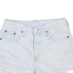 LEVI'S Womens Shorts Light Blue Denim Plain S W25 Casual Summer Frayed Hem