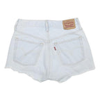 LEVI'S Womens Shorts Light Blue Denim Plain S W25 Casual Summer Frayed Hem