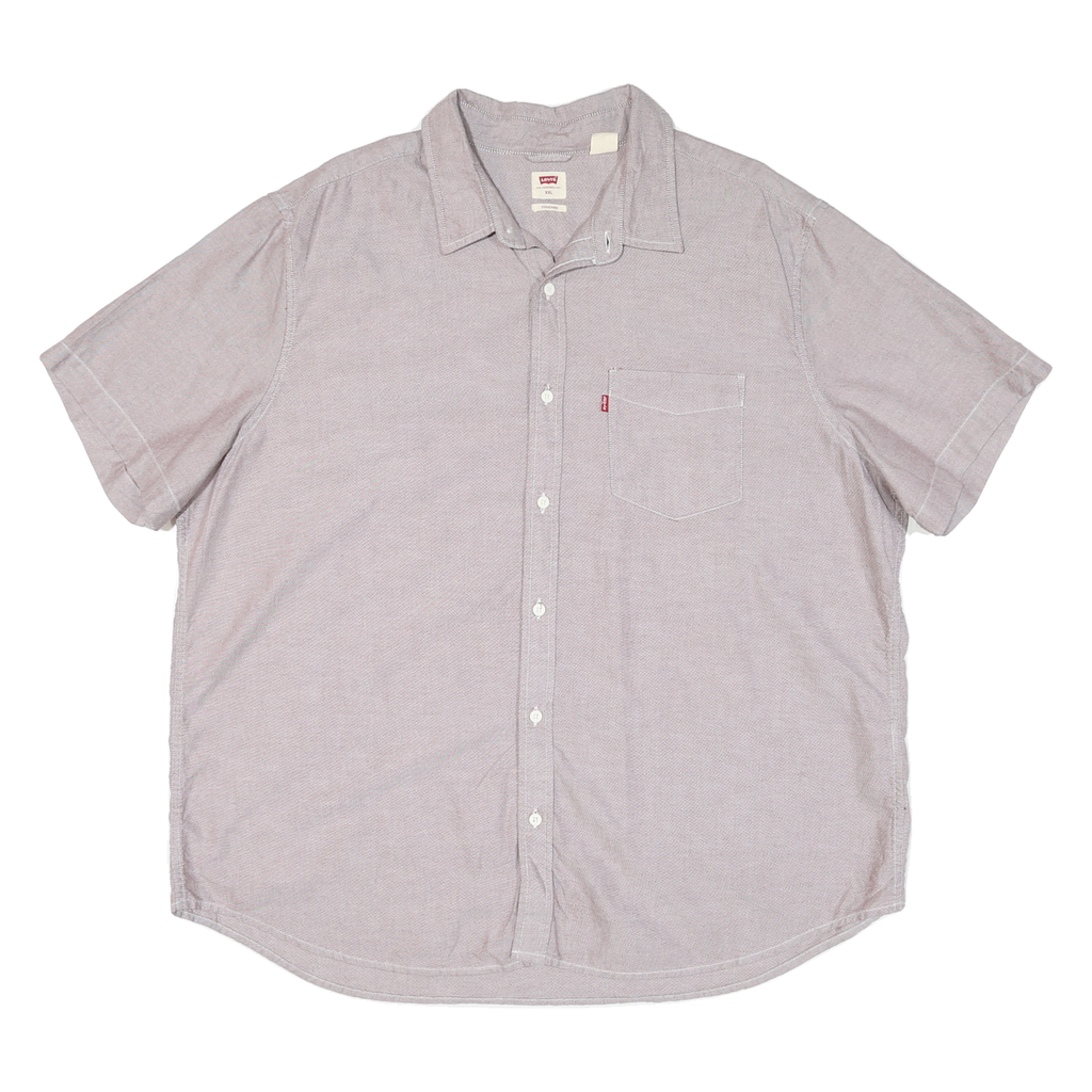 LEVI'S Mens Beige Cotton Blend Shirt 2XL Short Sleeve Casual Summer Shirt