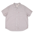 LEVI'S Mens Beige Cotton Blend Shirt 2XL Short Sleeve Casual Summer Shirt
