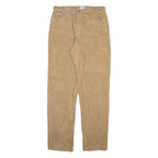 CALVIN KLEIN Womens Corduroy Trousers Beige Regular Straight W32 L32