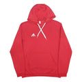ADIDAS Mens Red Hoodie M Cotton Blend Pullover Sport Casual