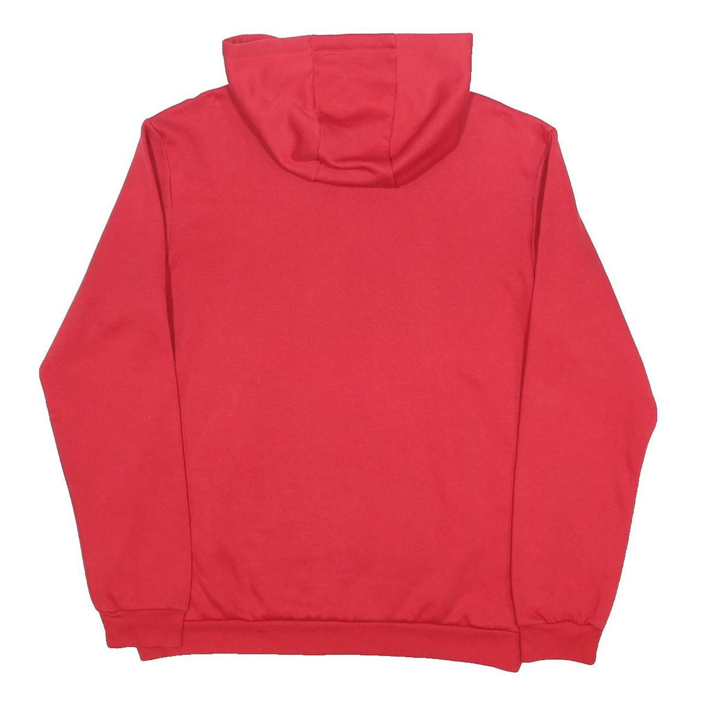 ADIDAS Mens Red Hoodie M Cotton Blend Pullover Sport Casual