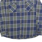 WRANGLER Mens Blue & Green Check Shirt XL Cotton Blend Classic Casual