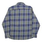 WRANGLER Mens Blue & Green Check Shirt XL Cotton Blend Classic Casual
